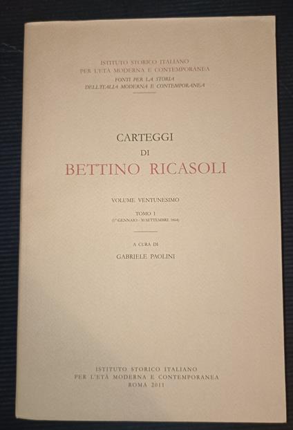 Carteggi di Bettino Ricasoli - copertina