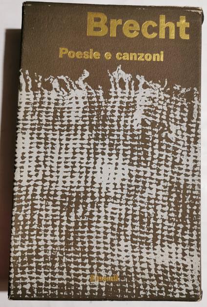 Poesie e canzoni - Bertolt Brecht - copertina