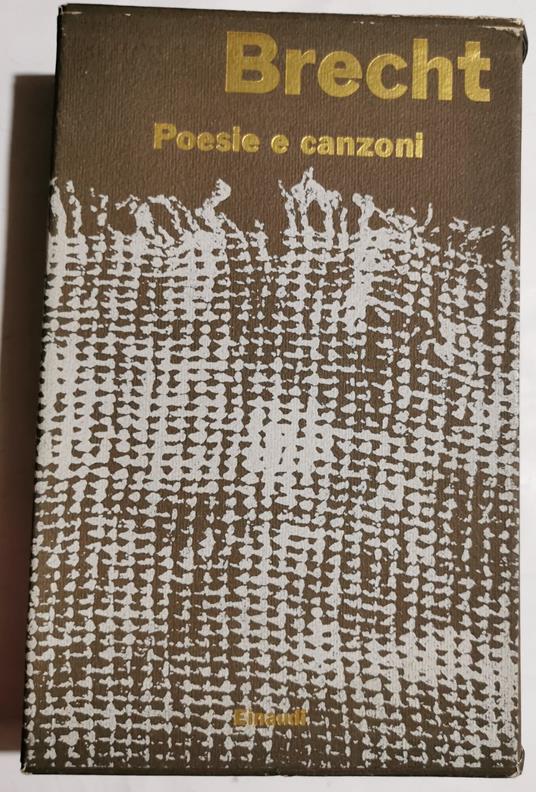 Poesie e canzoni - Bertolt Brecht - copertina