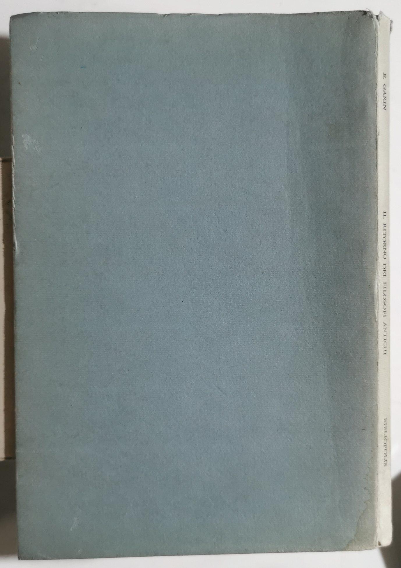 Il ritorno dei filosofi antichi