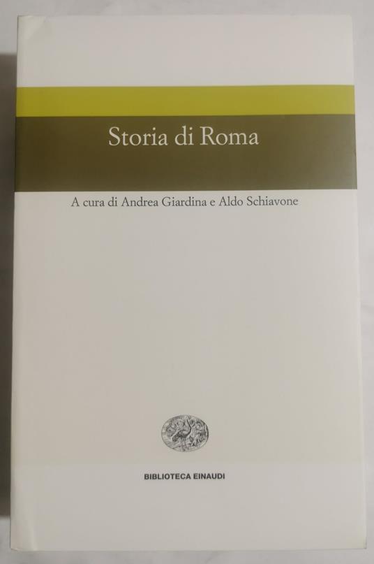 Storia di Roma - Andrea Giardina - copertina