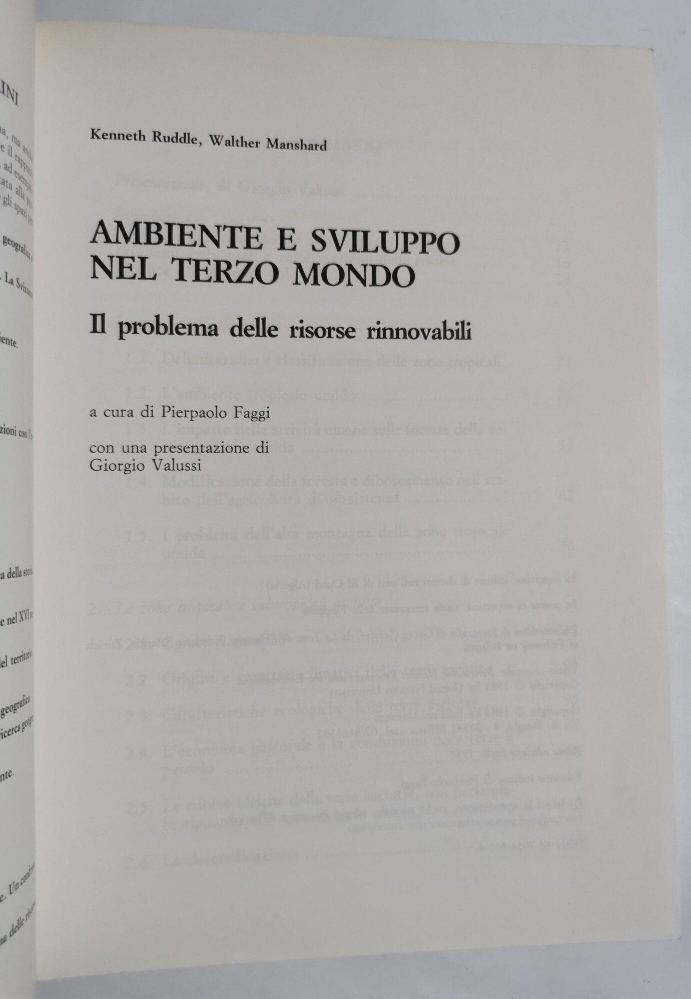 Ambiente e sviluppo nel terzo mondo