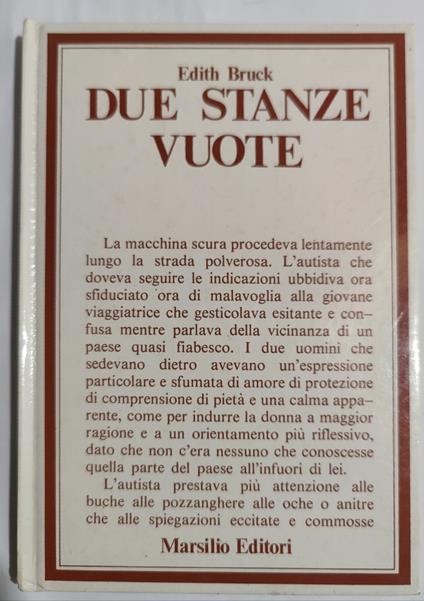 Due stanze vuote - Edith Bruck - copertina
