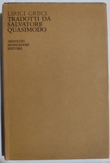 Lirici Greci - Salvatore Quasimodo - copertina