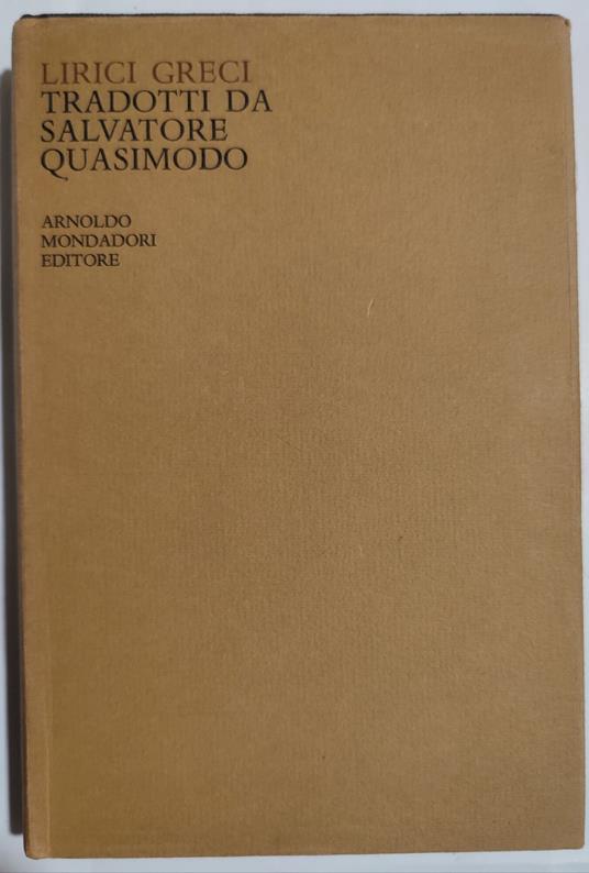 Lirici Greci - Salvatore Quasimodo - copertina