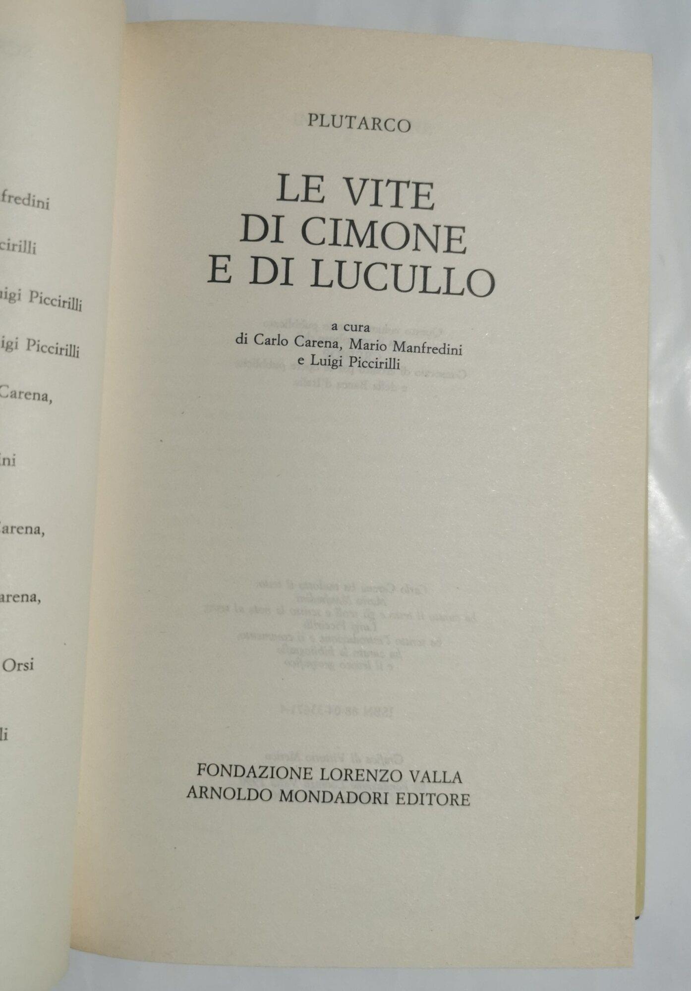 Le vite di Cimone e di Locullo