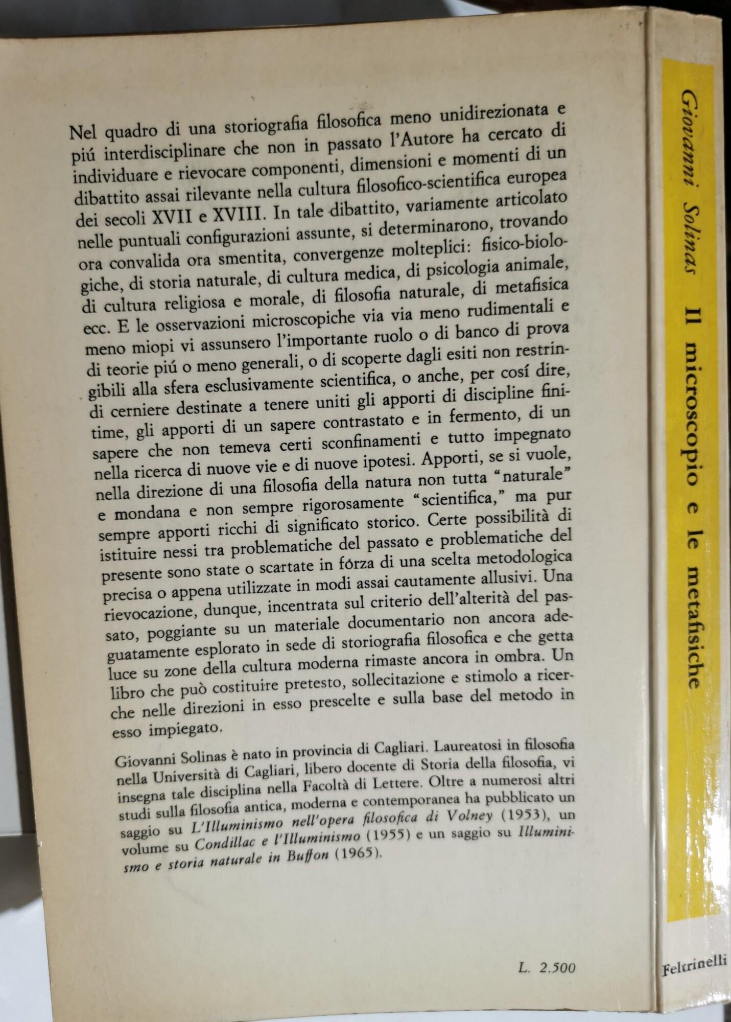 Il microscopio e le metafisiche - Epigenesi e preesistenza da Cartesio a Kant