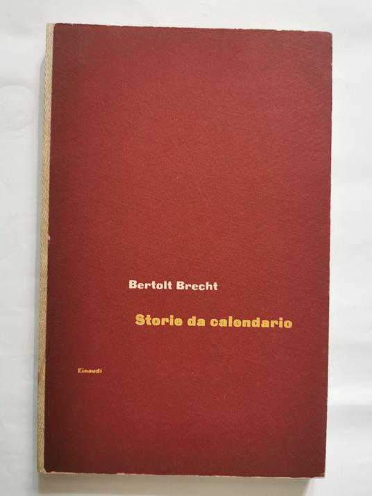 Storie da calendario - Bertolt Brecht - copertina