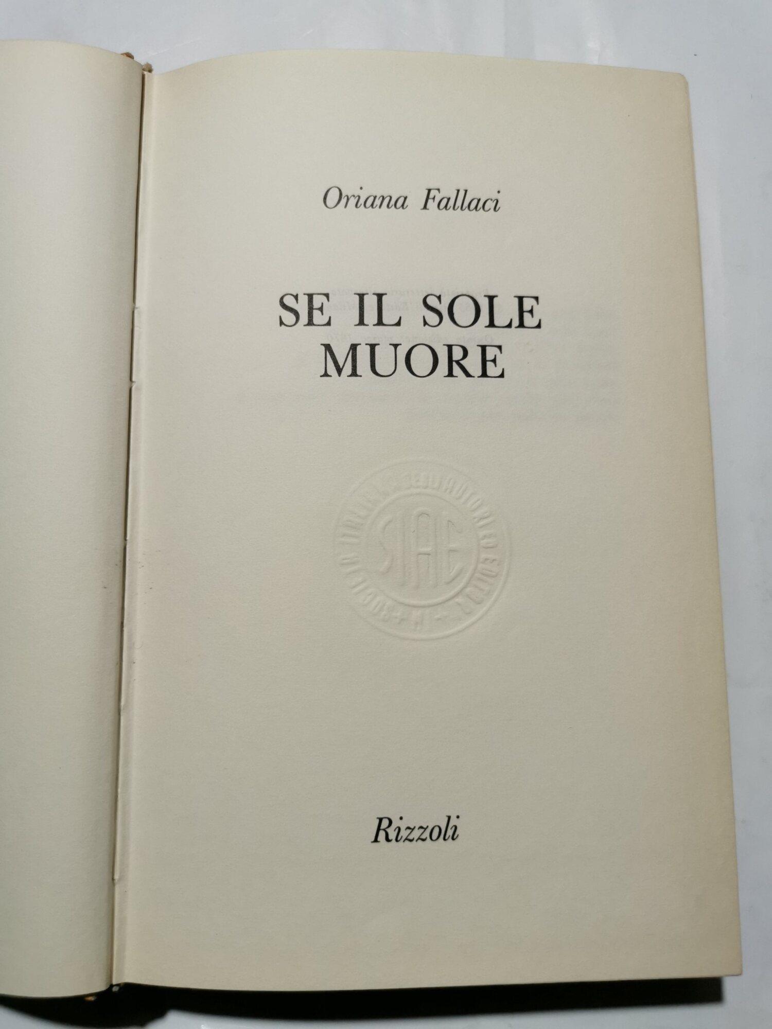 Se il sole muore