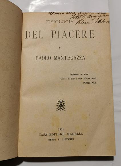 Fisiologia del piacere - copertina