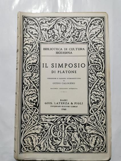 Il Simposio - Platone - copertina