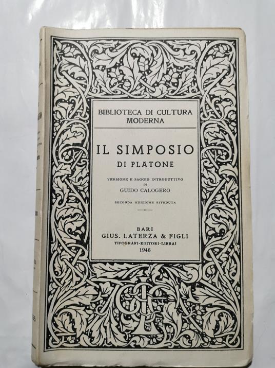 Il Simposio - Platone - copertina