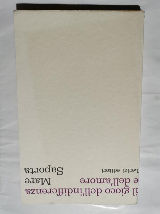 Il gioco dell'indifferenza e dell'amore - Marc Saporta - copertina