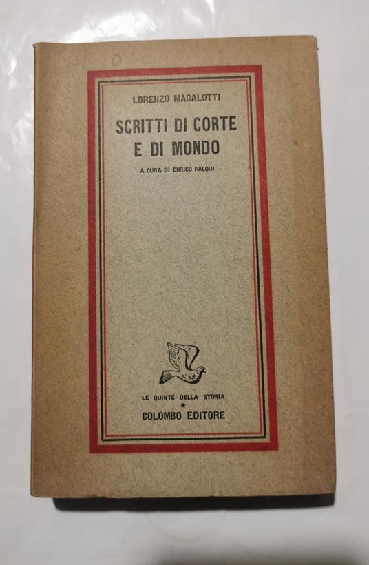 Scritti di corte e di mondo - Lorenzo Magalotti - copertina