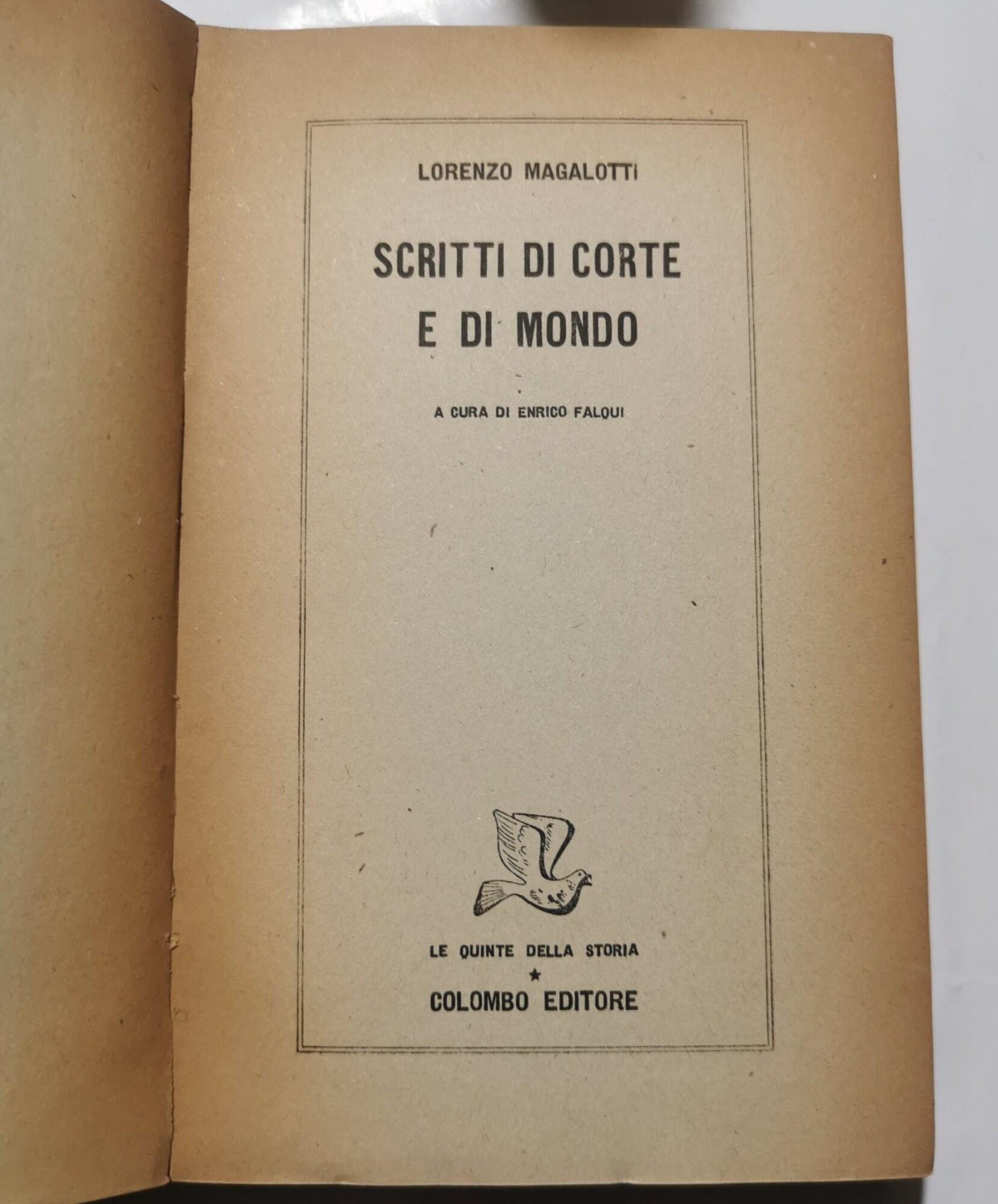 Scritti di corte e di mondo