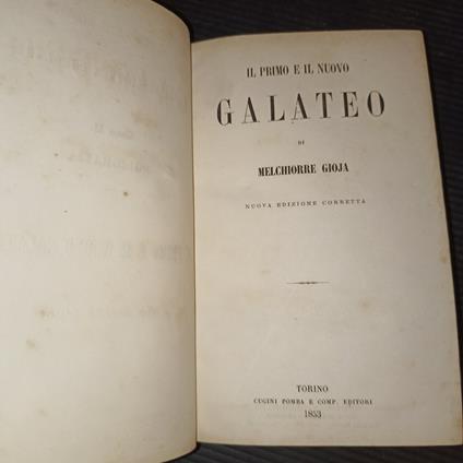 Il primo e il nuovo galateo - copertina