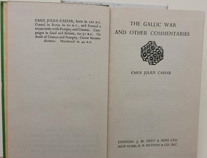 The Gallic war and other commentaries - copertina