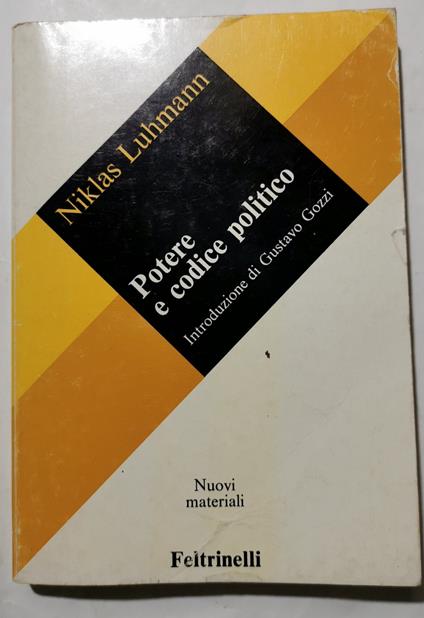 Potere e codice politico - Niklas Luhmann - copertina