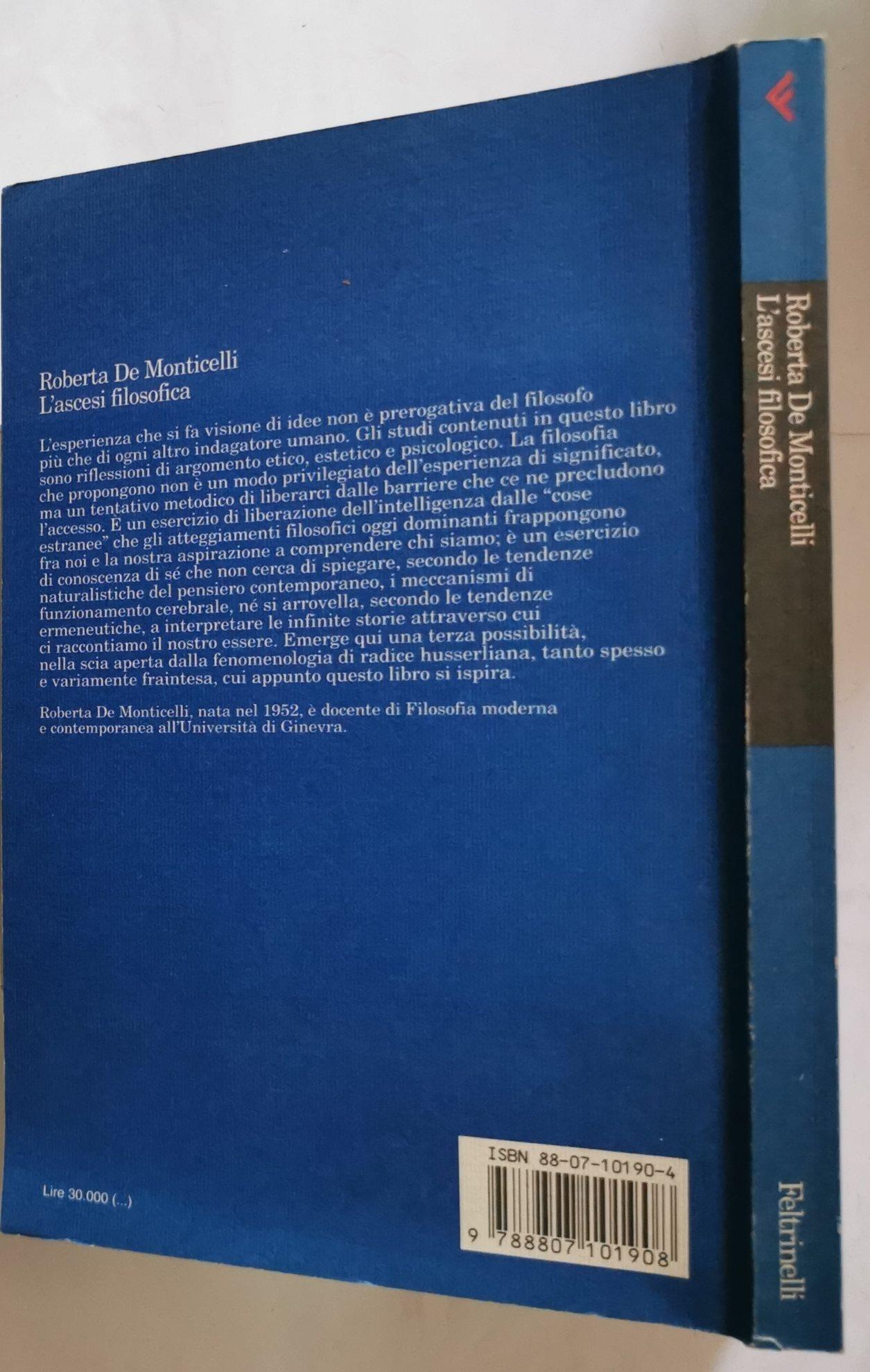 L' ascesi filosofica - Studi sul temperamento platonico