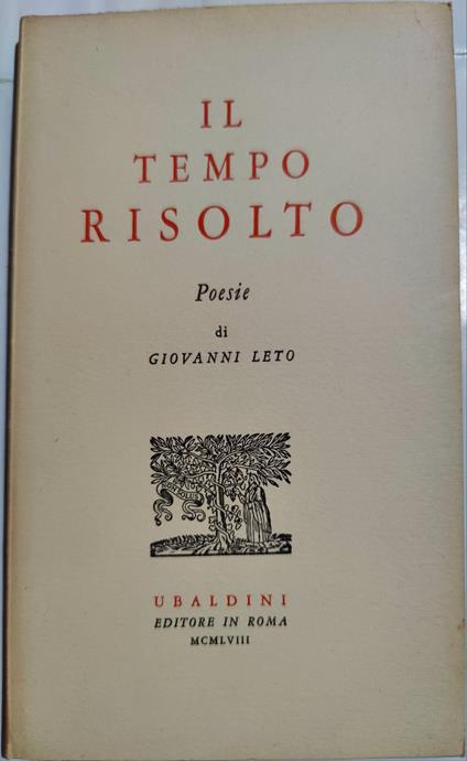 Il tempo risolto - Giovanni Leto - copertina