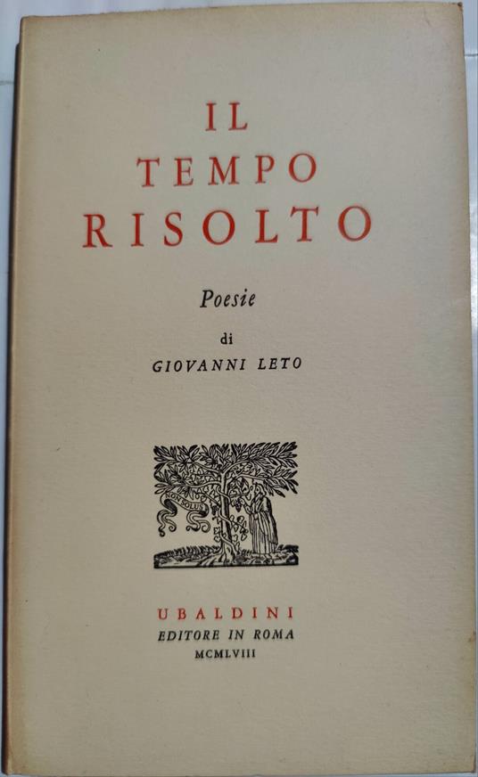 Il tempo risolto - Giovanni Leto - copertina