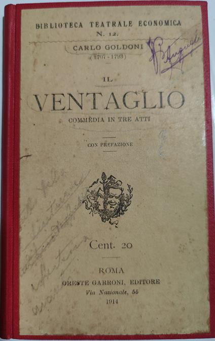 Il ventaglio - Carlo Goldoni - copertina