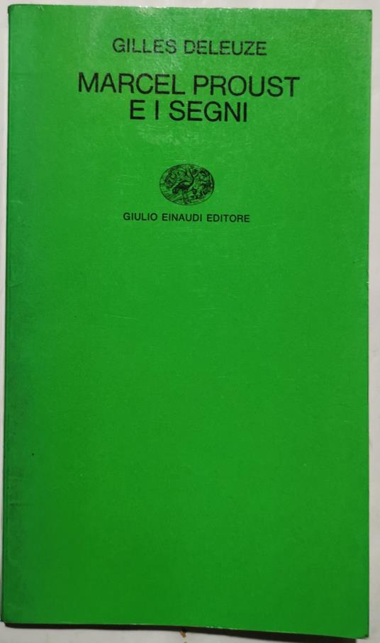 Marcel Proust e i segni - Gilles Deleuze - copertina