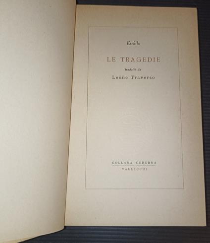 Le tragedie - Eschilo - copertina