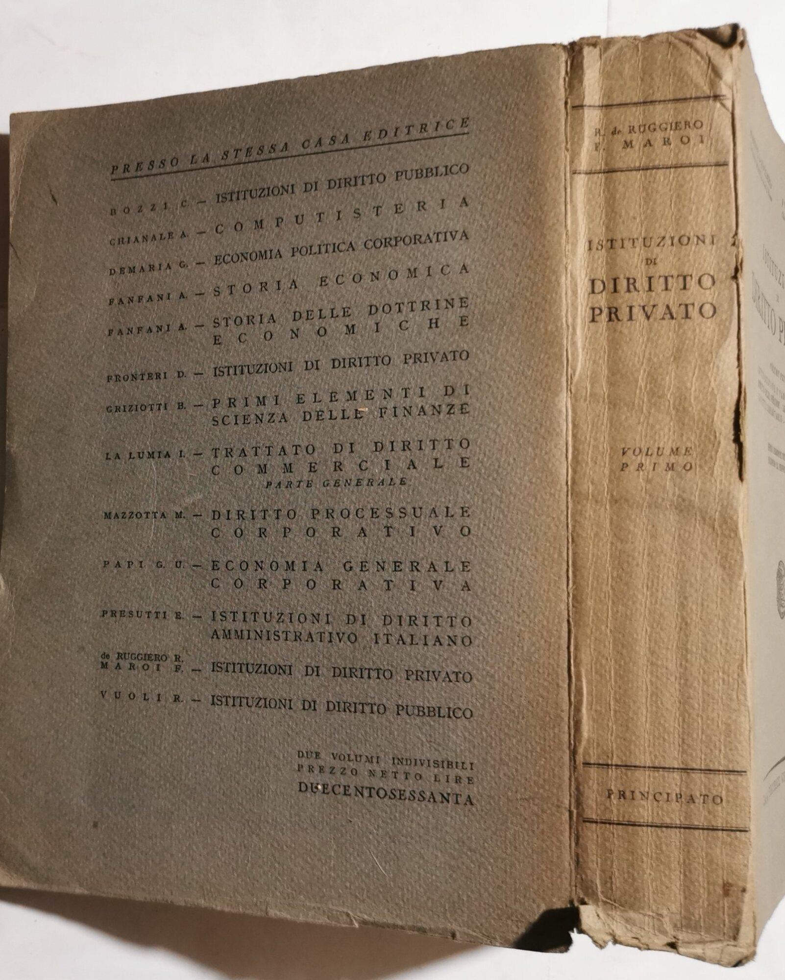 Istituzioni di diritto privato - Volume primo: Introduzione e parte generale, diritto delle persone, diritti di famiglia, diritto ereditario, diritti reali