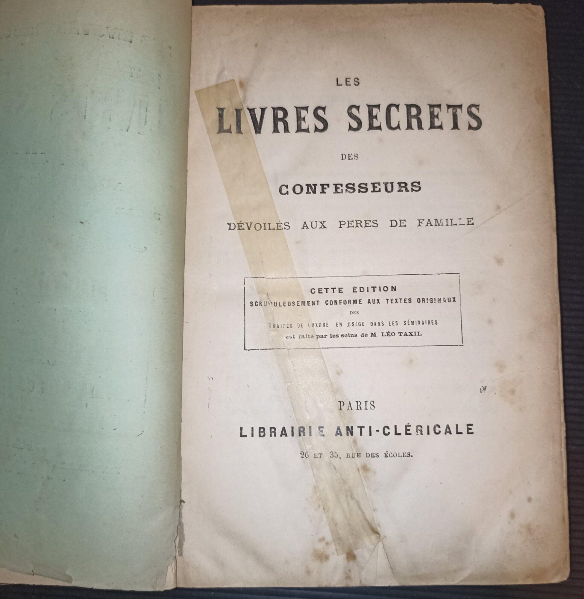 Les livres secrets des confesseurs