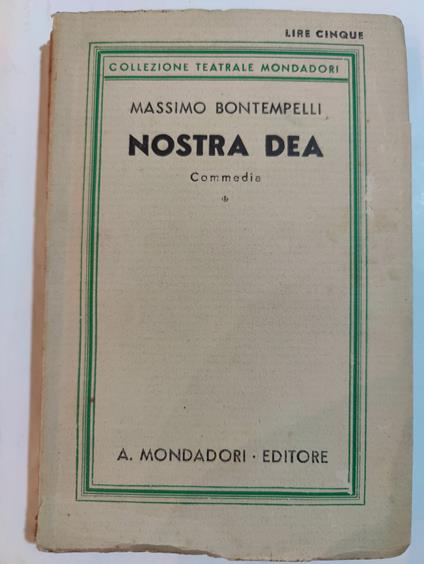 Nostra dea - Massimo Bontempelli - copertina