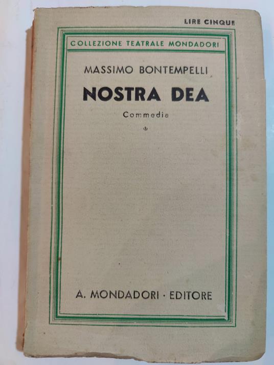 Nostra dea - Massimo Bontempelli - copertina