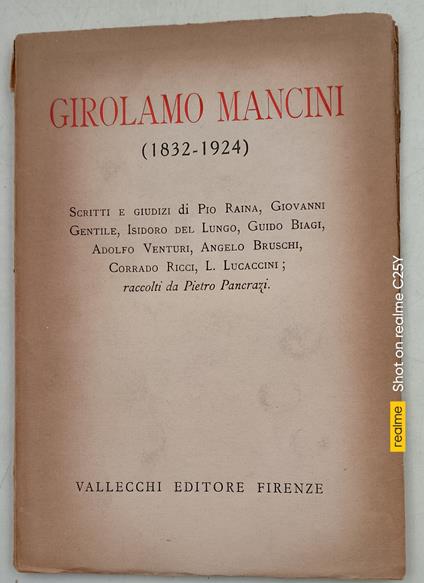 Girolamo Mancini(1832-1924) - Pietro Pancrazi - copertina