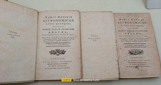 Astronomicon- 2 tomi - Marci Manilii - copertina
