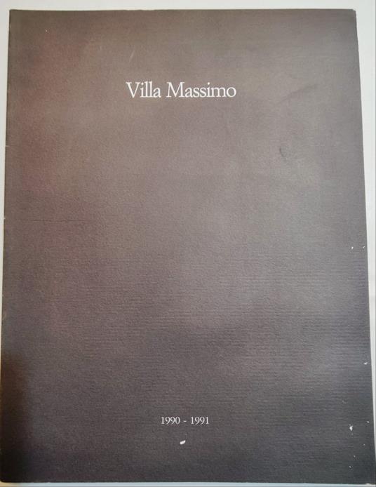 Villa Massimo 1990- 1991 - copertina