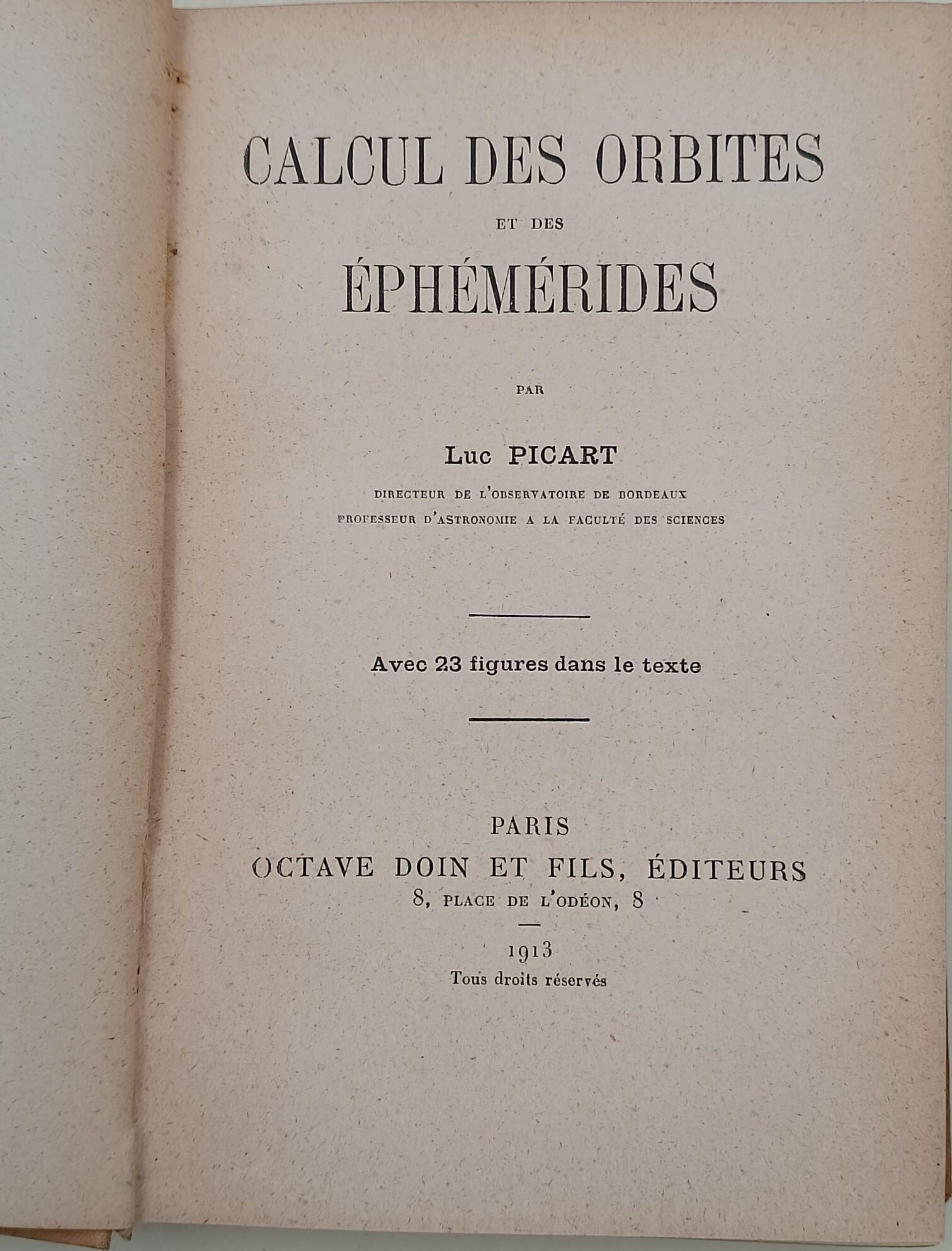 Calcul des Orbite et des Ephemerides