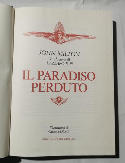 Il paradiso perduto - John Milton - copertina