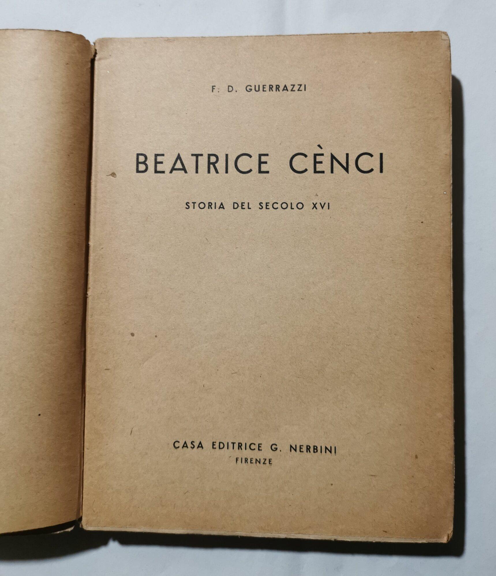 Beatrice Cenci - Storia del secolo XVI