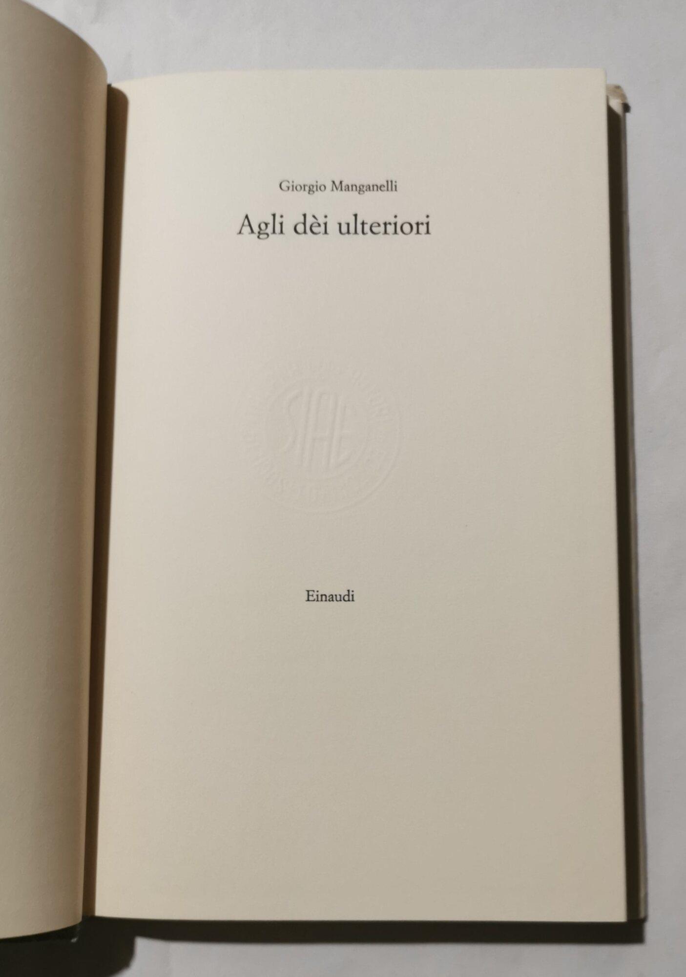 Agli dei ulteriori