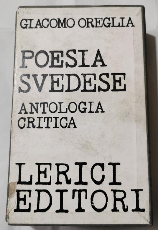 Poesie svedesi - Antologia critica - Giacomo Oreglia - copertina