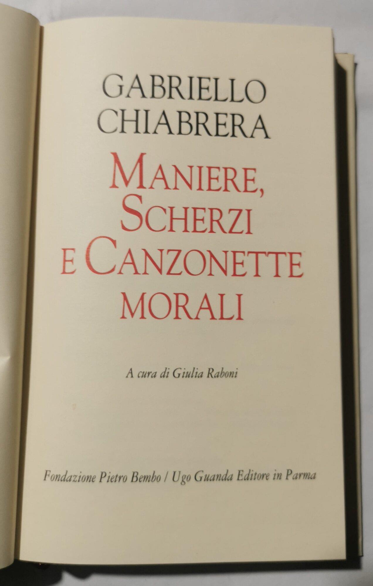 Maniere, scherzi e canzonette morali