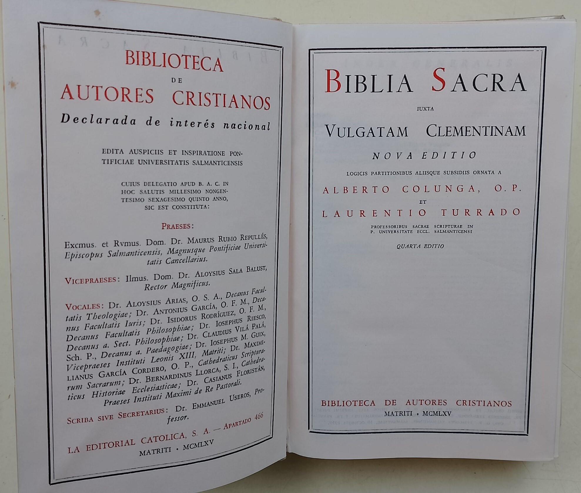Biblia Sacra Juxta Vulgatam Clementinam