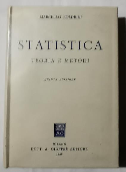 Statistica - Teoria e metodi - Marcello Boldrini - copertina