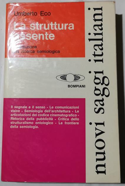 La struttura assente - Introduzione alla ricerca semiologica - Umberto Eco - copertina