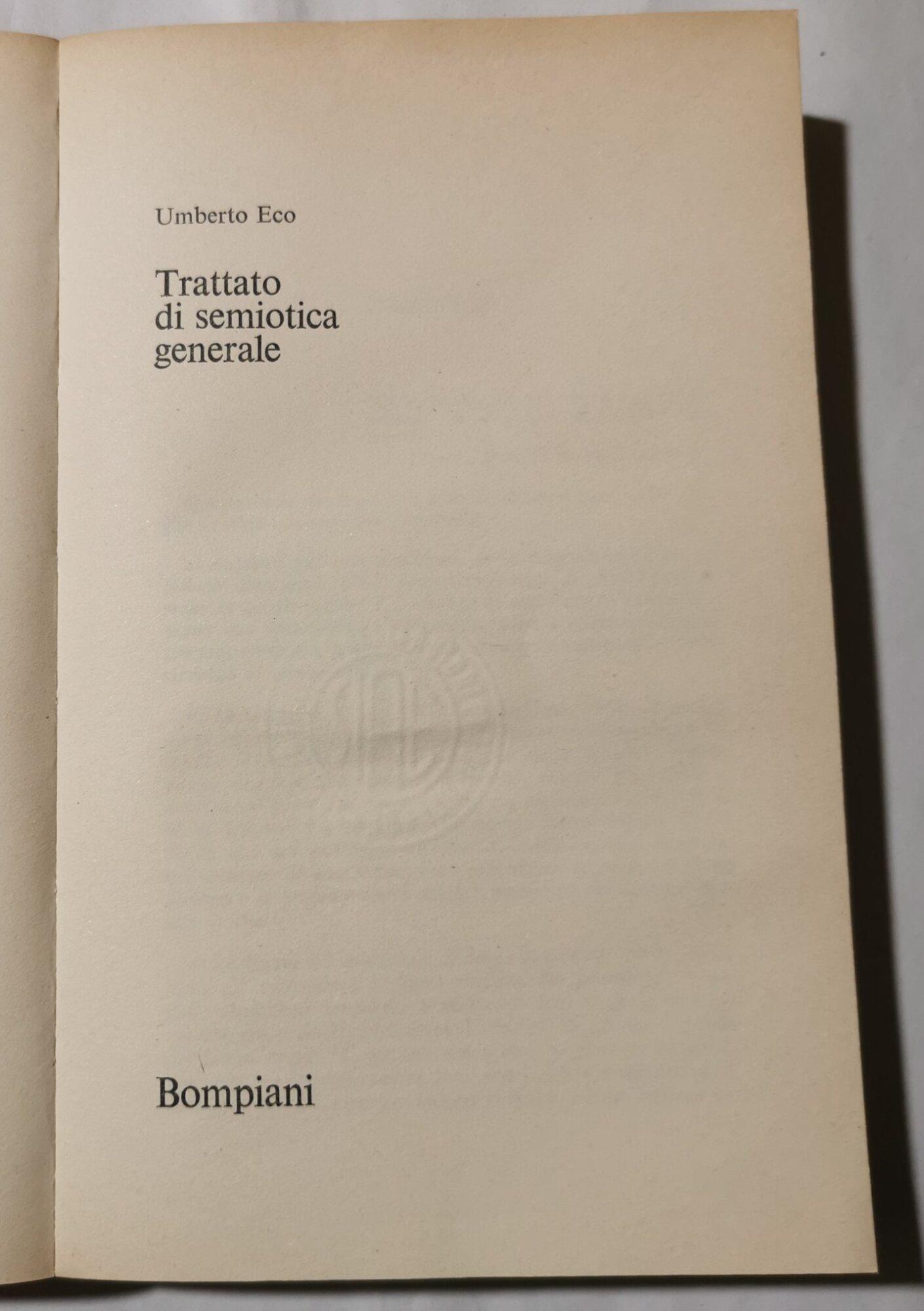 Trattato di semiotica generale