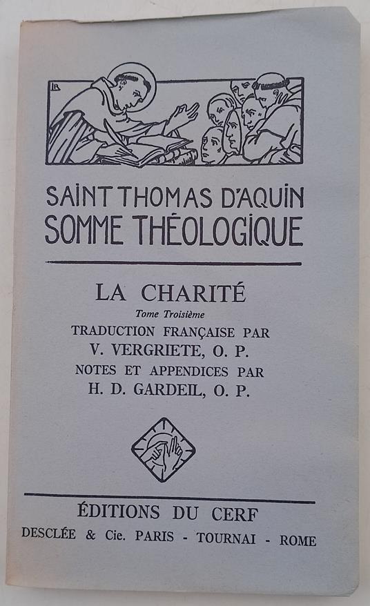 Somme Theologique- La charite' - copertina