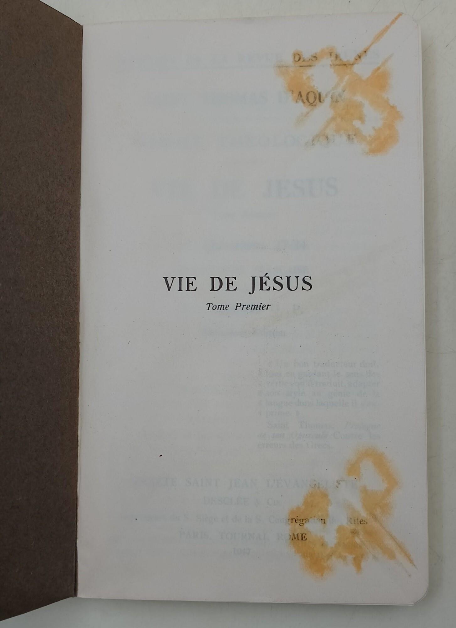 Somme Theologique- Vie de Jesus- 4 tome