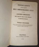 Osservazioni sulle leggi dell'amministrazione civile e del contenzioso amministrativo del Regno delle Due Sicilie