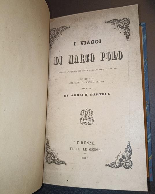 I viaggi di Marco Polo - Adolfo Bartoli - copertina