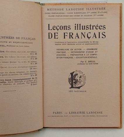 Lecons illustrees de francais - copertina